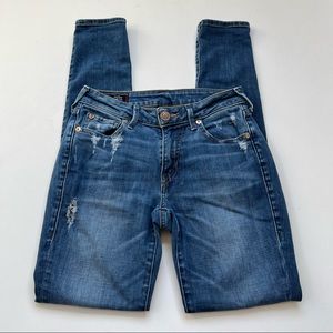 True Religion Jennie Curvy Skinny Jeans Mid Rise Medium Wash Size 25